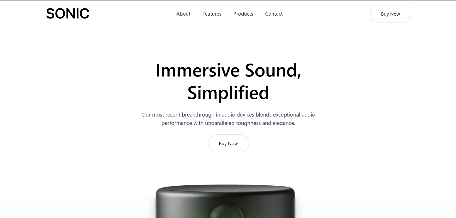 Sonique - Frontend Website for a Speaker Brand